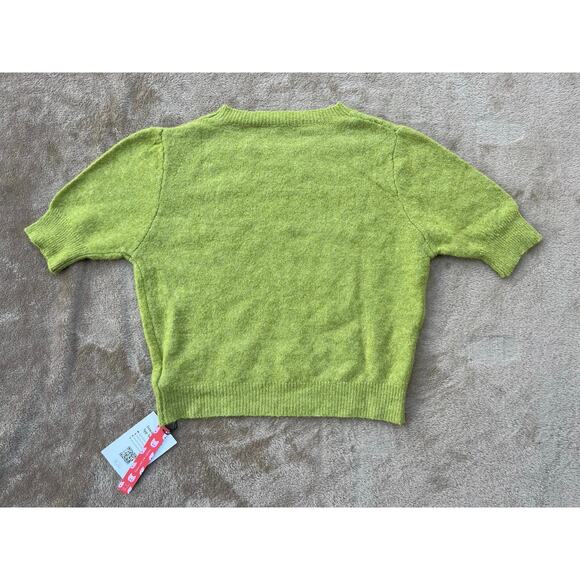 NWT Cider Short Sleeved Green Sweater‎ Women’s Size Small - Picture 2 of 6